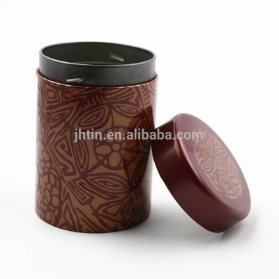 Round coffee tin box coffee can with airtight lid packing box